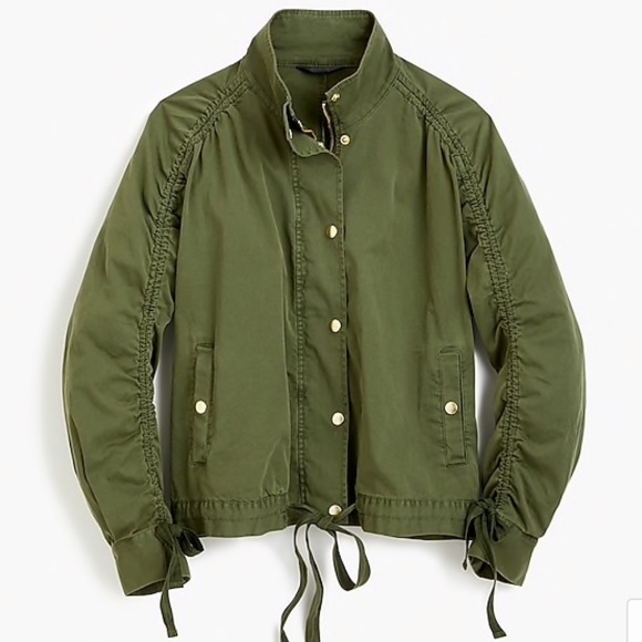 J. Crew Jackets & Blazers - J.crew Ruched-sleeve field jacket, NWT. Size XS